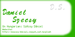daniel szecsy business card