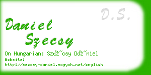 daniel szecsy business card